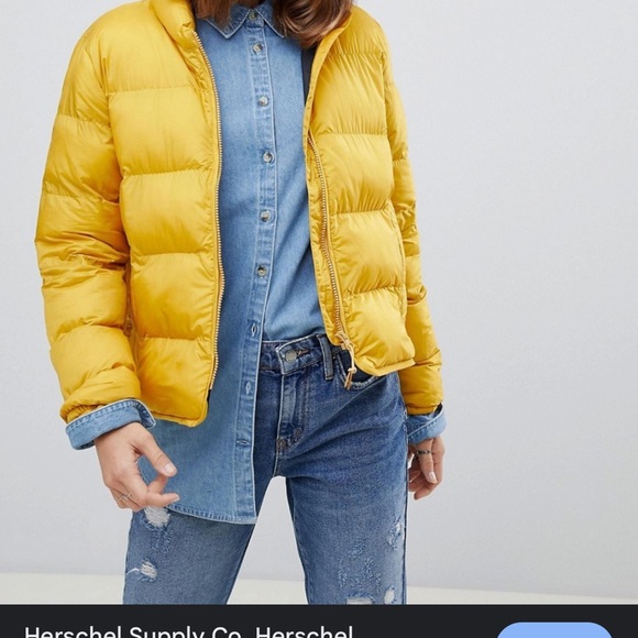Herschel Supply LARGE MUSTARD Featherless High Fill Jacket CUTE BRAND NEW w/Tags - Picture 12 of 16